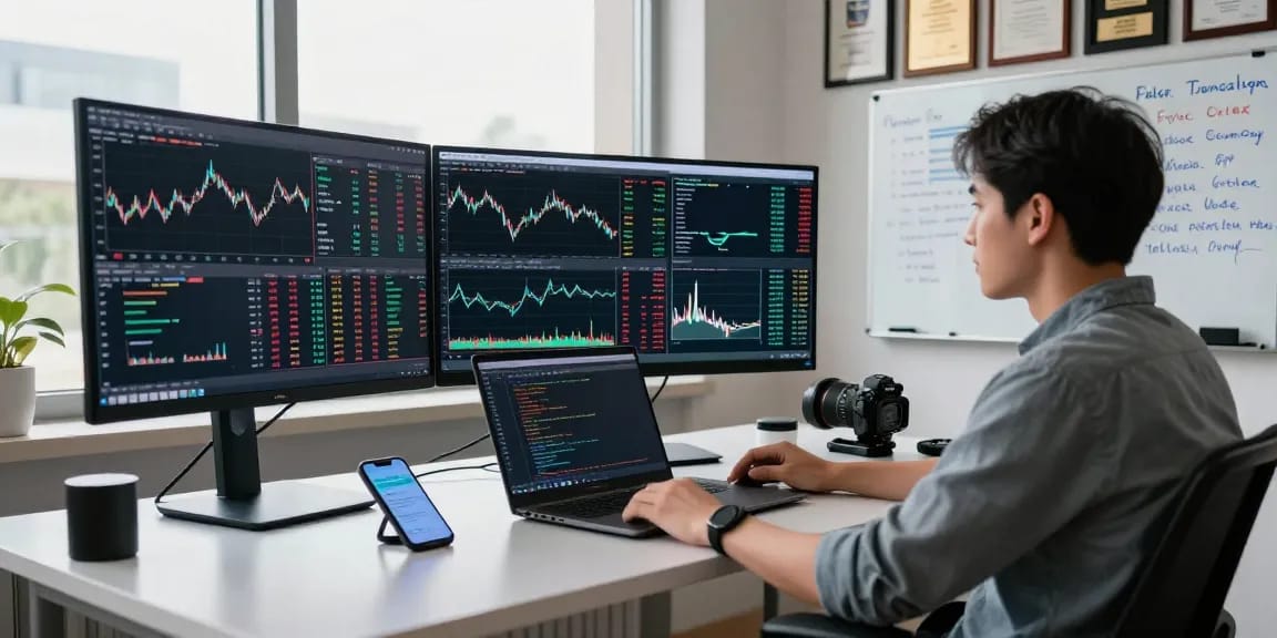 Dynamic trading environment featuring forex intraday data API analysis with real-time charts and graphs.
