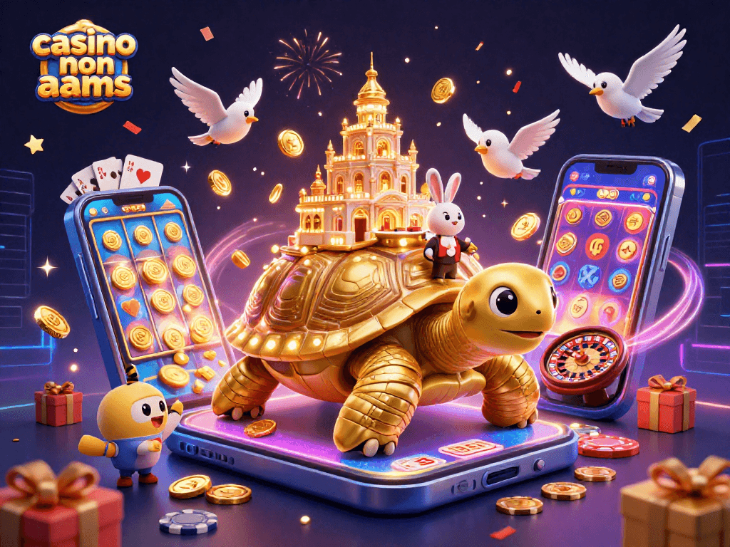 Gioca nei casino non AAMS con l'entusiasmo di una tartaruga d'oro e un dealer con carte in mano.