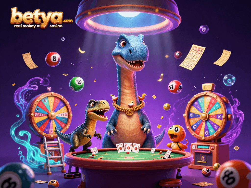 Experience excitement at betya.com real money online casino with vibrant 3D characters, dynamic game elements, and immersive visuals