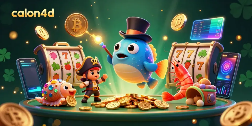 Mainkan permainan slot menarik di Calon4D dengan dealer profesional dalam suasana kasino yang meriah.