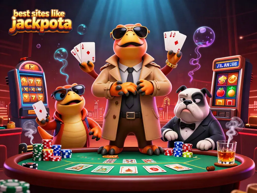 Engage with the best sites like Jackpota through this dynamic casino scene featuring gambling action.