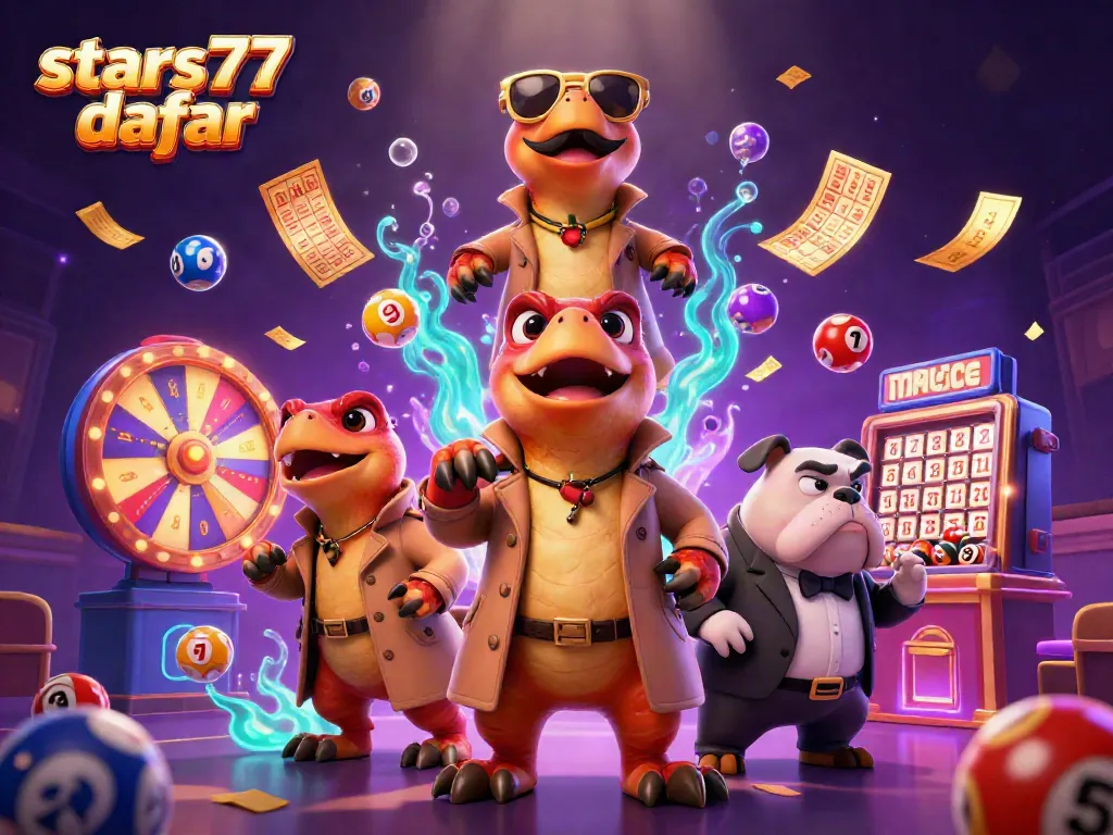 Keberanian melangkah ke VIP casino lounge di stars77 daftar dengan karakter kartun lucu