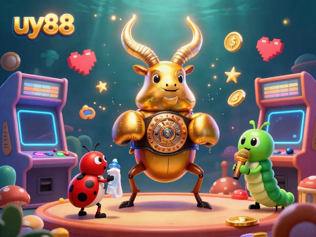 Engage in thrilling gameplay at uy88, featuring dynamic cartoon characters in a vibrant casino setting.