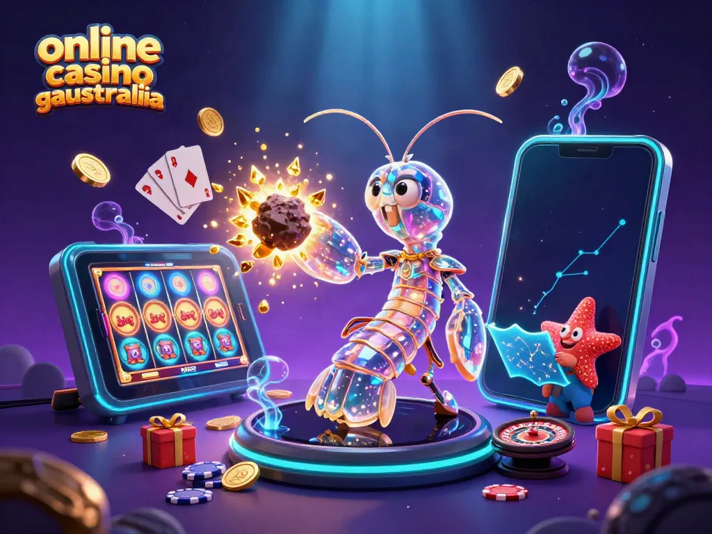 Engage with thrilling online casino games Australia featuring vivid cartoon characters amid vibrant slots and rewards.