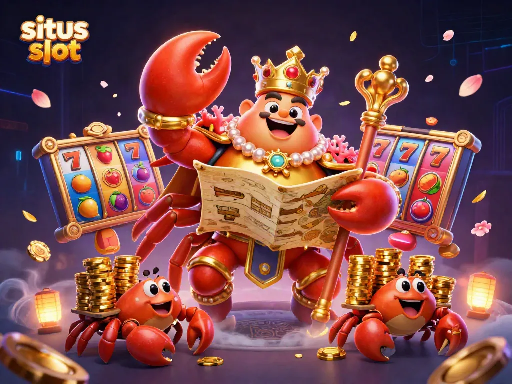 Spin your luck with situs slot's colorful reels and dazzling prizes in this vibrant casino scene.