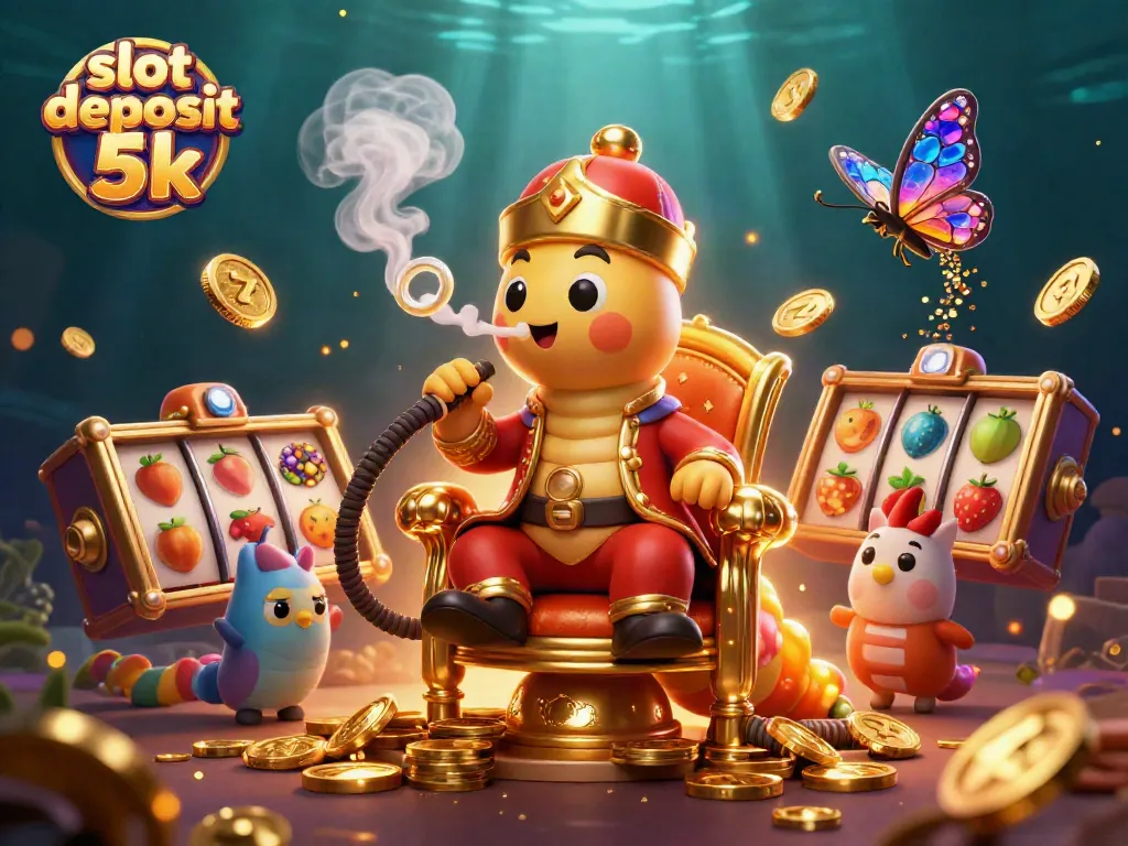 Engage in thrilling gameplay with slot deposit 5k at this vibrant casino illustration.