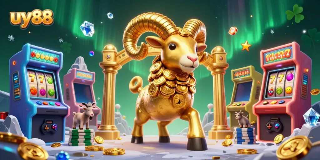 Experience exciting gameplay with uy88's dynamic golden ram representing thrilling casino adventures.