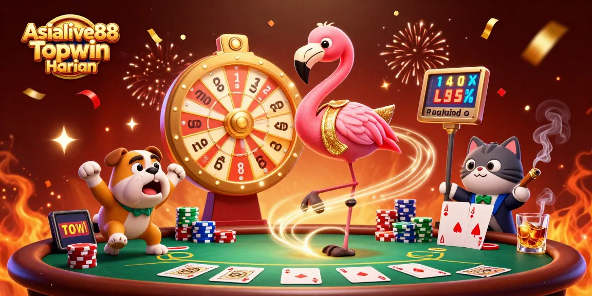 Engage with Asialive88 Topwin Harian through exciting gameplay, where vibrant casino characters energize the scene.