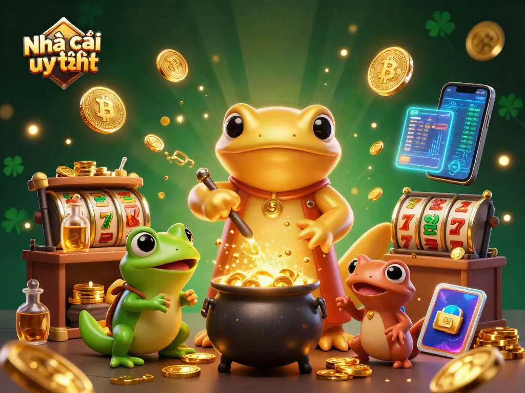 Experience thrilling games at Nhà cái uy tín with golden coins and lucky symbols.