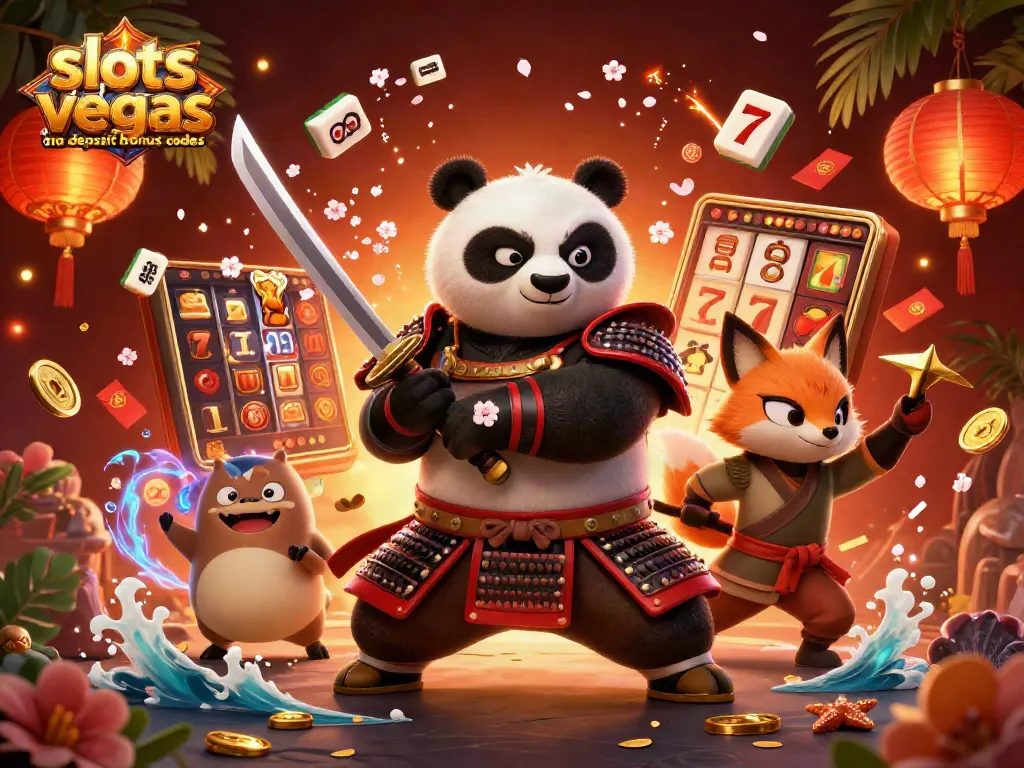 Engage with the excitement of slots of vegas no deposit bonus codes in an action-packed casino scene featuring dynamic characters.