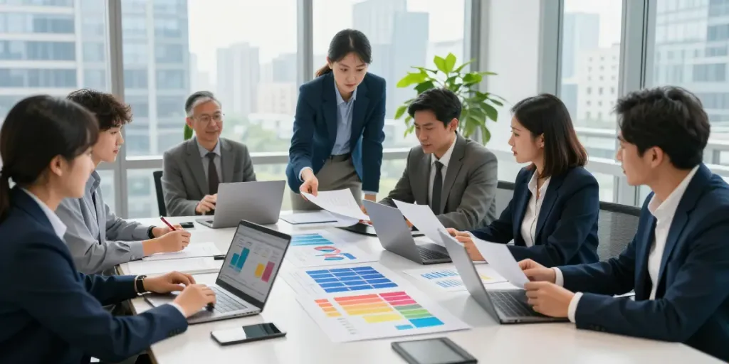CFO services Australia team collaborating in a modern office.