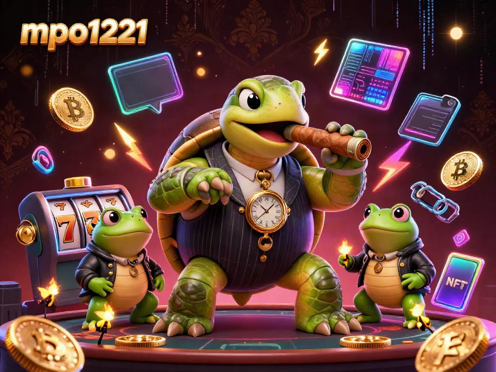 Experience the excitement of mpo1221 with vibrant characters and dynamic casino elements in 3D.