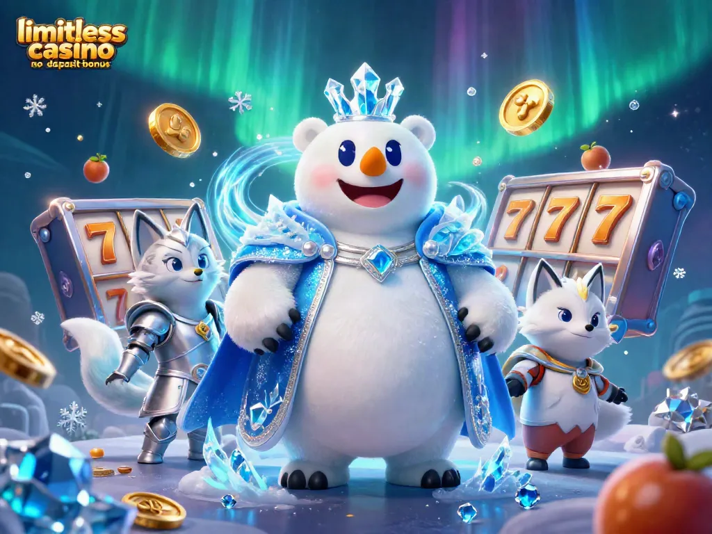 Experience the thrill of the limitless casino no deposit bonus with our captivating 3D scene filled with engaging game elements.