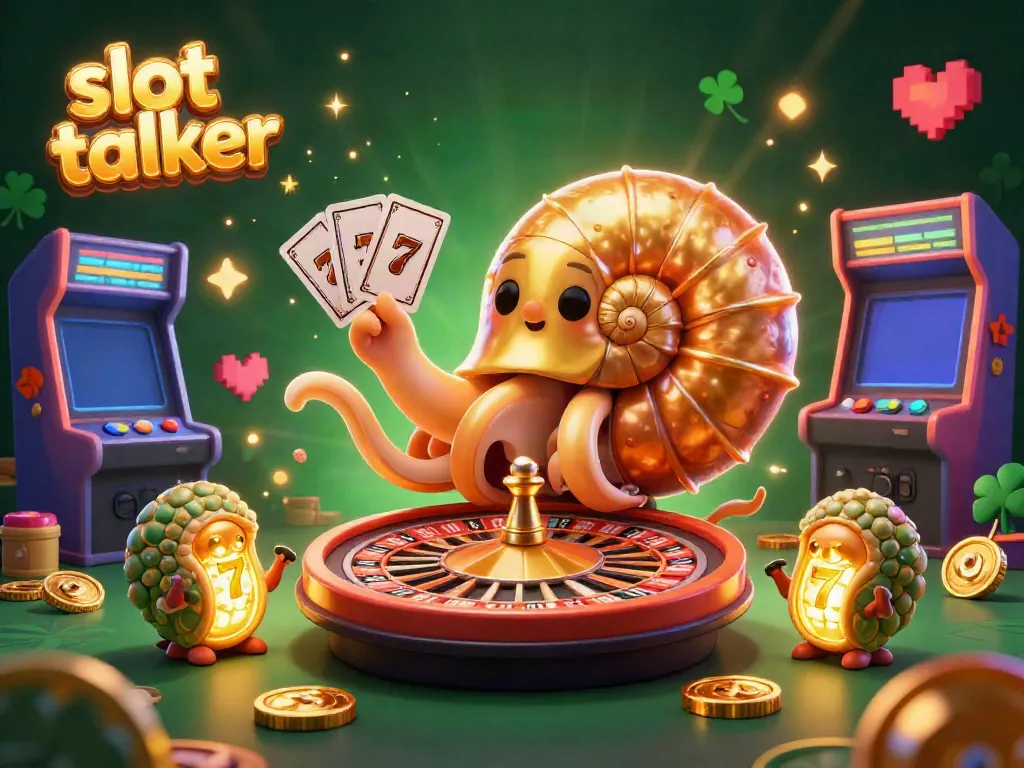 Engage in thrilling gameplay with slot talker, featuring a nautilus roulette wheel and vibrant 3D arcade elements.