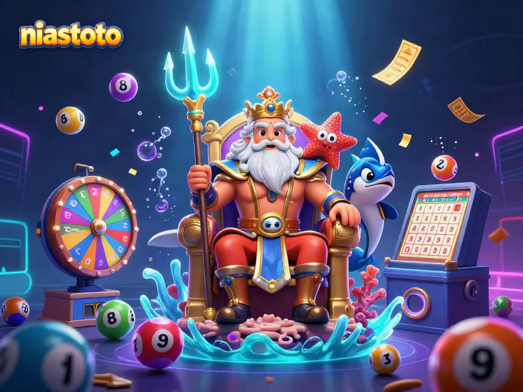 Engage with niastoto's vibrant lottery scene featuring Neptune and dynamic game elements.