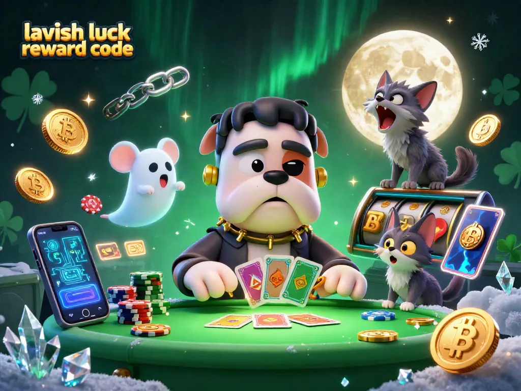 Experience Lavish Luck reward code with lively casino characters and vibrant elements in a packed scene.