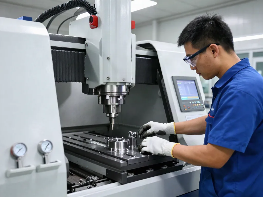 Precision CNC machining supplier showcasing expert technician operating modern CNC equipment in a well-organized workshop.