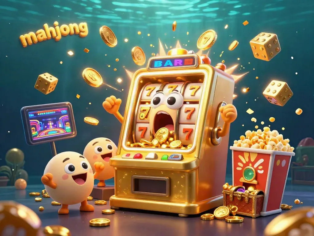 Engage with Mahjong-inspired excitement as slot machines celebrate a jackpot win, featuring dynamic gaming elements.